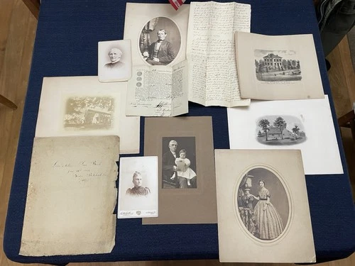 Civil War GAR Veteran Family Cabinet Cards 1807 Paper Mentions Slaves + Other