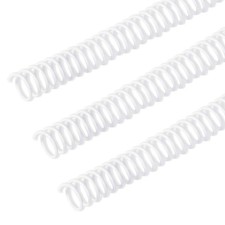5/8" Plastic Spiral Binding Coils, White, 15.9mm Diameter, 3:1 Pitch, Binds U...