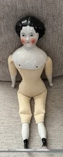 Antique 16  German China Head Doll with Cloth Body  Painted Details