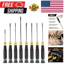 Cushion-Grip Mini Precision Screwdriver Set - 8-Piece for Electronics & Repairs