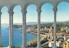 Postcard Celle Ligure panorama from small wrinkles arcades (Savona)