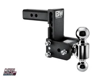 B&W | TS10037B | Tow & Stow Adjustable Ball Mount | Dual Ball, 5" Drop