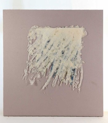 Caroline Greenwald Fiber Art Handmade Paper 1985 Indigo Winds #3 Abstract