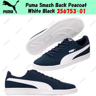 Puma Smash Back Peacoat White Black 356753-01 Men's Size