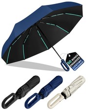 10 Alloy Shafts  50 Ribs Heavy-Duty Windproof Umbrella, Automatic Open/Close...