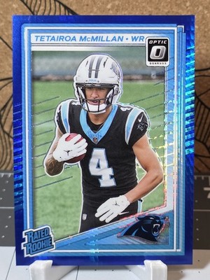2025 Donruss Optic Tetairoa McMillan (RC) #209 Blue Hyper Color Match Panthers