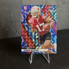JORDAN WATKINS -RC---49ERS-- Reactive Blue Prizm 2025 Panini Mosaic