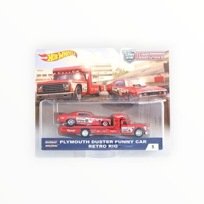 Hot Wheels Plymouth Duster Funny Car Retro Rig Car Culture: Team  Transport A