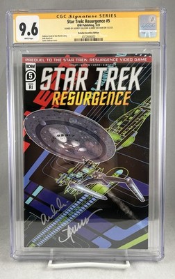 CGC 9.6 Star Trek RESURGENCE #5 RI VARIANT Signed Jamie & Audrey Sullivan HTF