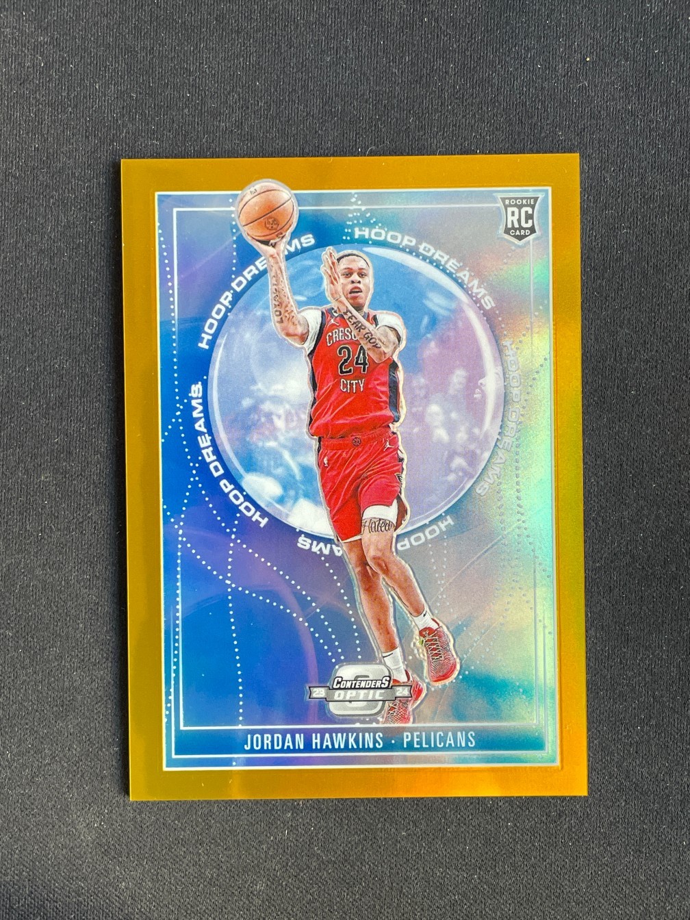 Jordan Hawkins 2023-24 Panini Contenders Optic Hoop Dreams Gold /10 #9