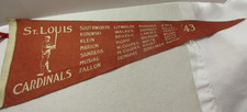 VINTAGE 1943 BASEBALL PENNANT ~ ST. LOUIS CARDINALS w/PLAYER NAMES LARGE 28