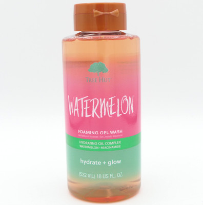 Tree Hut Watermelon Foaming Gel Body Wash 18 fl oz Hydrating Oil Complex