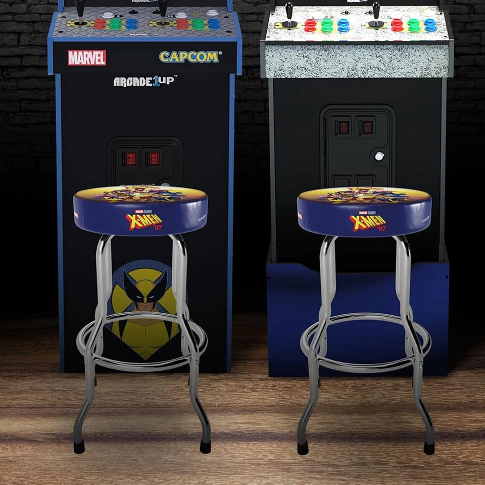 Arcade1Up Marvel X-Men Adjustable Arcade Stool with Chrome Plated Steel Frame - Image 4 of 4