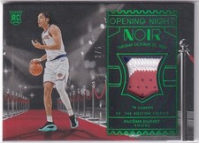 2024-25 Panini Noir NBA No. ONM-PAC Pacome Dadiet Rookie Patch Green 3/5