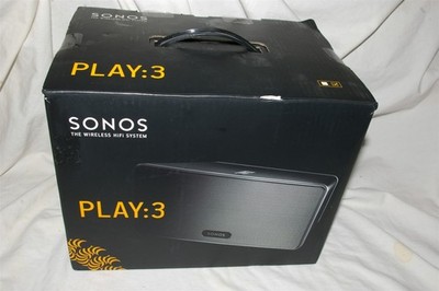 Sonos PLAY:3 Wireless Speaker Black Open Box 