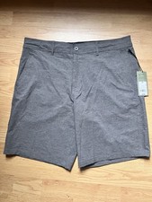 Men  s W34 Hybrid Swim Shorts 9  Inseam Gray UPF60 