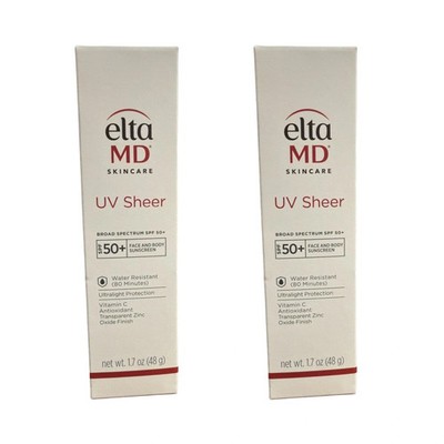 EltaMD UV Sheer Broad-Spectrum SPF 50+ 1.7oz / 50ml - 2 Packs - EXP: 11/2025