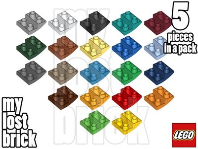LEGO - Teil 32803 - Pisten gebogen 2x2 umgekehrt (5er Pack) + NEU + FARBE WÄHLBAR