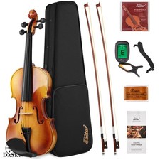 EVA-330 Handmade 4/4 Violin with Case, Bows, and Accessories Included