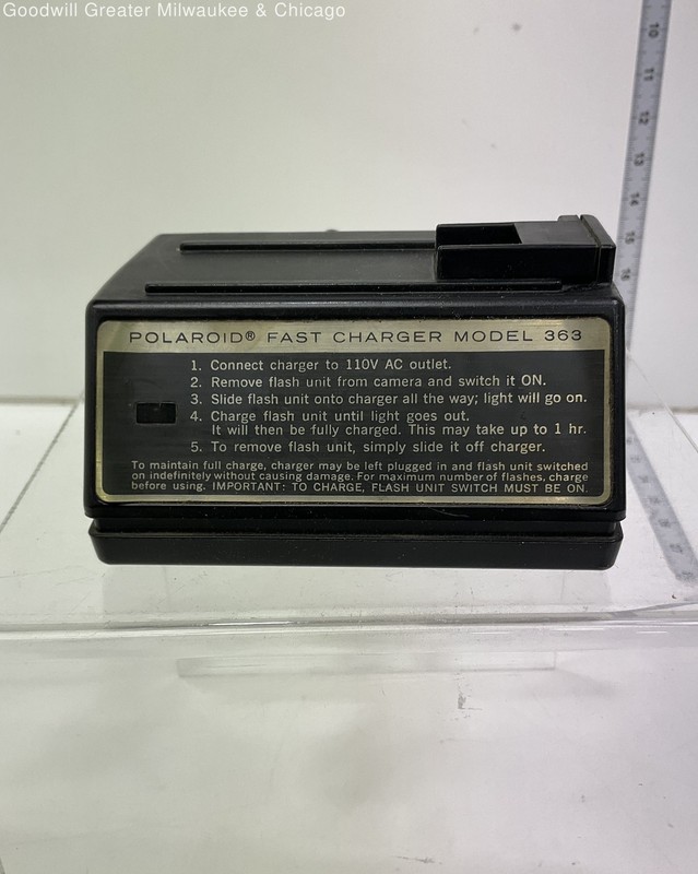 Polaroid Black Model 363 Flash Charger Film Camera Accessory Vintage AC