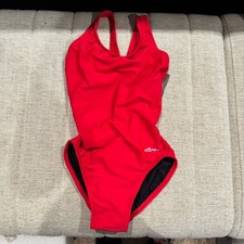 NEW DOLPHIN ONE PIECE SWIMSUIT RED SIZE 28 BATHING SUIT RACERBACK NWT