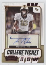 2021 Panini Contenders Draft Picks College Game Ticket Red Tre Nixon Auto 4f5