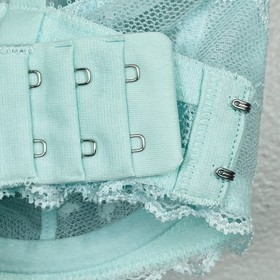 Studio La Perla aqua sheer mesh lace underwire bra, US 36C.