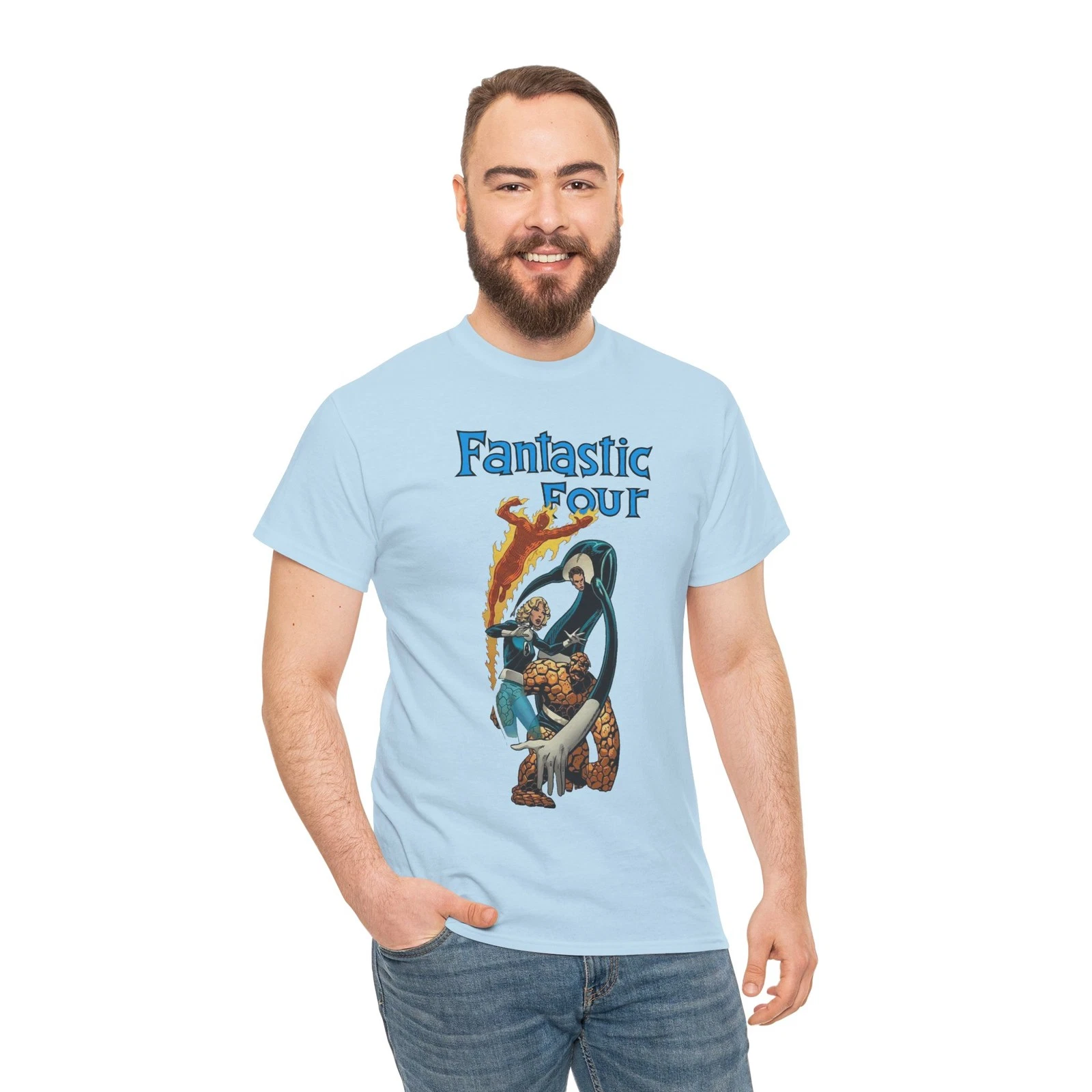 Fantastic Four T-Shirt - John Byrne Art - Thing, Reed Richards - Marvel Comics