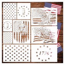 American Flag Stencil Star Stencils for Painting Union 50 Stars 1776 Military