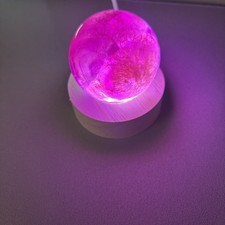 Amethyst Crystal Ball LED Lamp   Wooden Base, USB Powered, Ambient Mood 5 LEFT