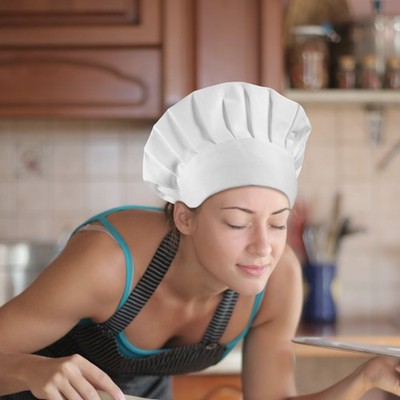 Chef Hat Bäcker-Kochmütze Baumwolle Hüte Servieren Küchenchef Baumwollhut