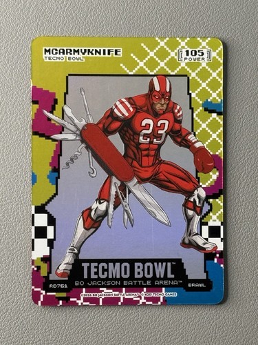 🔥Bo Jacksons Battle Arena Tecmo Bowl McArmyknife CMC 80s 8-Bit Rad Battlefoil🔥