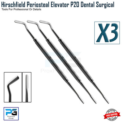 Dental Hirschfield Periostaufzug P20 Aufzüge Veterinär Chirurgisch 3 Stück