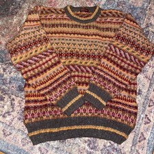 Ralph Lauren Chaps Multicolor Knit Sweater Medium Used Japan