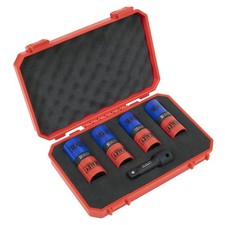 Image of Sealey 5pc Double Ended Impact Socket Set 1/2"Sq Drive Alloy Wheel - SX1820S