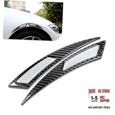 2 PCS Wheel Eyebrow Protectors, Carbon Fiber Car Side Door Edge Bumper Arch