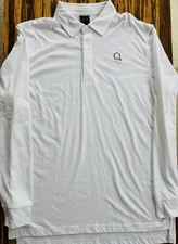 Quail Hollow Dunning Golf Long Sleeve White Polo Medium