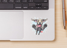 Funny happy Weimaraner Dog decals weatherproof sticker pack for Weim puppy lover
