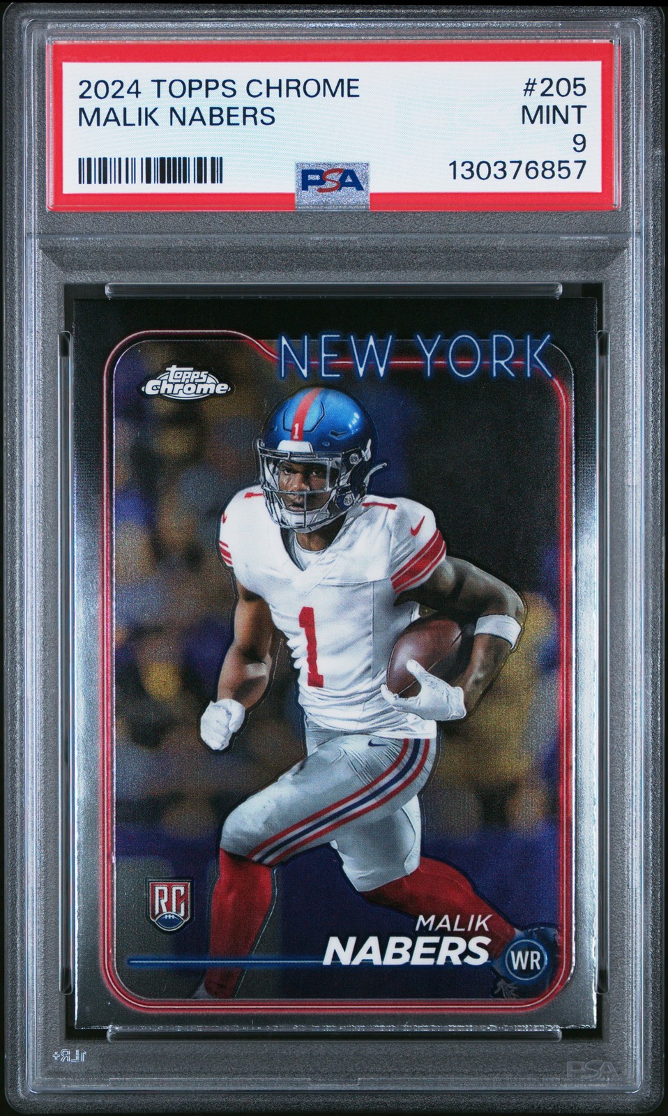 2024 TOPPS CHROME #205 MALIK NABERS ROOKIE RC PSA 9