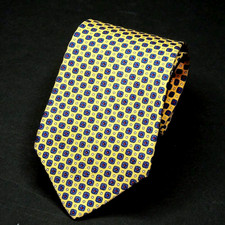 Lauren Ralph Lauren Yellow Red Gray Motifs Men's Silk Tie 57 X 3 5/8" Excellent