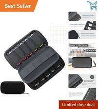 USB Flash Drive and Memory Card Organizer Case Black 20 Slot Storage Bag