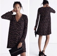 Sezane x Madewell Elly Silk Floral Mini Dress Size Medium NWOT