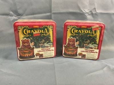 2 Crayola Crayons Collectible Tins With 64 Count Crayons Unopened