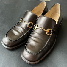 Rare GUCCI Horsebit Loafers Women's Size 36 Pearl Brown Leather Vintage