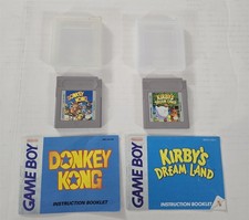 S-143 ORIGINAL NINTENDO GAME BOY GAMES KIRBY'S DREAM LAND & DONKEY KONG 