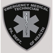 3 Inch NON Reflective State of Pennsylvania Subdued EMT Vinyl Sticker