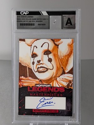 Emma Leigh Cullum Signed Horror Legends Masterpieces Sketch Card 1/1 Periwinkle