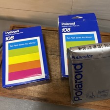 1 Sealed Box 2 Pk 1 Open Box W/1 Sealed PK Polaroid 108 EXP6/96 Polacolor Film