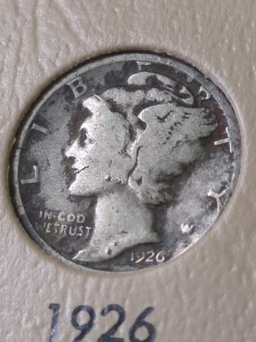 1926 Mercury Dime good filler