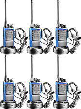 Rechargeable Long Range Two-Way Radios with Earpiece 6 Pack AR-6 Walkie Talkies